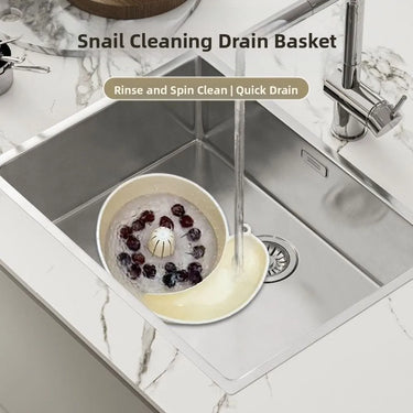 SnailSpin™ Fruit Drainer & Storage Basket